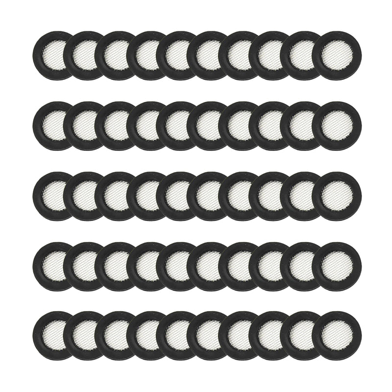 NIIIYTYB Shower Head Gasket with Wire Mesh Middle 50 Pack Rubber Washer for Showerhead Door Water Hose Prevent Leakage 3/4 40 Mesh O-Ring Gasket with Screen Sink Rubber Flow Restrictor