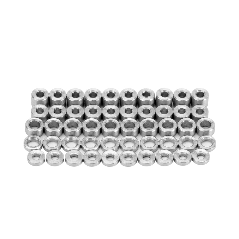 INJORA Washers Spacers - 50PCS Flat Stainless Steel Gasket for 1/24 RC Crawler SCX24 AX24 Upgrade
