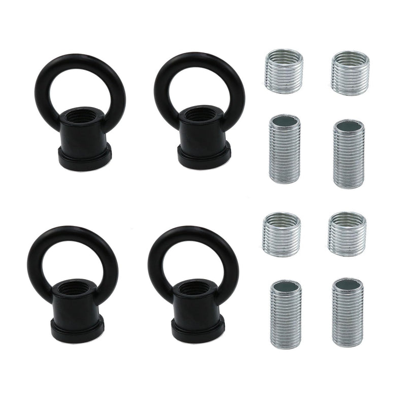 M10 Thread Ring Type Internal Thread Eye Nut Hardware Ring Pendant Lamp 4 Bolts with 4 External M10*20 Hollow Screws +4 M10 to M12*10 Conversion Screws