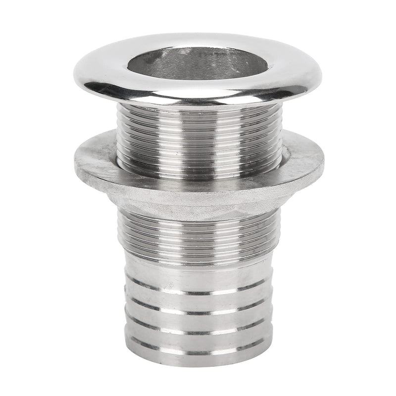 Tissting 316 Stainless Steel Thru Hull Fitting for Marine Boat Drainage - Hose Connector, Straight Drain Plug for Yacht, Sailboat, RV Water System 1-1/2 inch