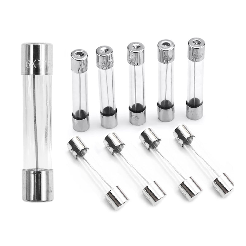 Fast Blow Fuse F7AL250V 6x30mm Pack of 10 Glass Fuse 7A 7Amp 250V Glass Fuses 0.24x1.18 Inch