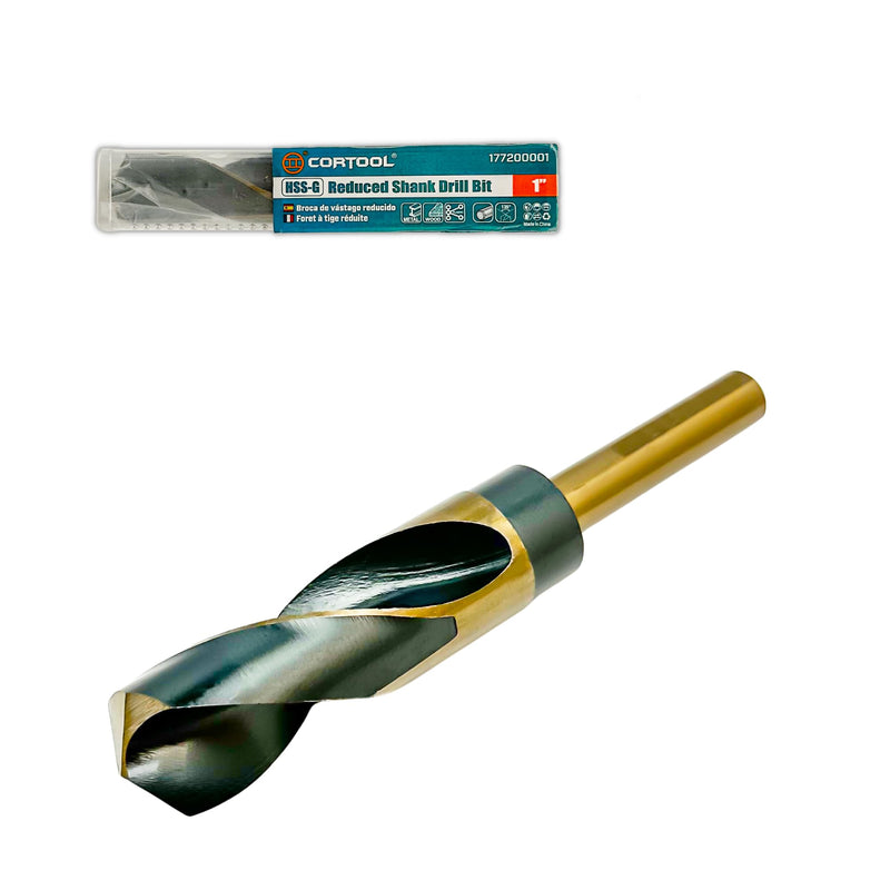 5/8 Inch Drill Bit | Reduced Shank High Speed Steel | 5/8 Drill Bit for Metal and Steel | HSS M2 Black & Gold Drill Bit with 1/2" Shank 5/8 Inch