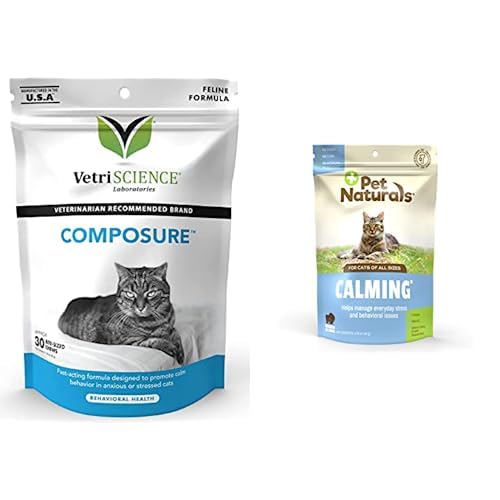 VETRISCIENCE Composure Calming Formula for Cats, 30 Chews & Pet Naturals Calming Chews for Cats, 30 Chews - PawsPlanet Australia