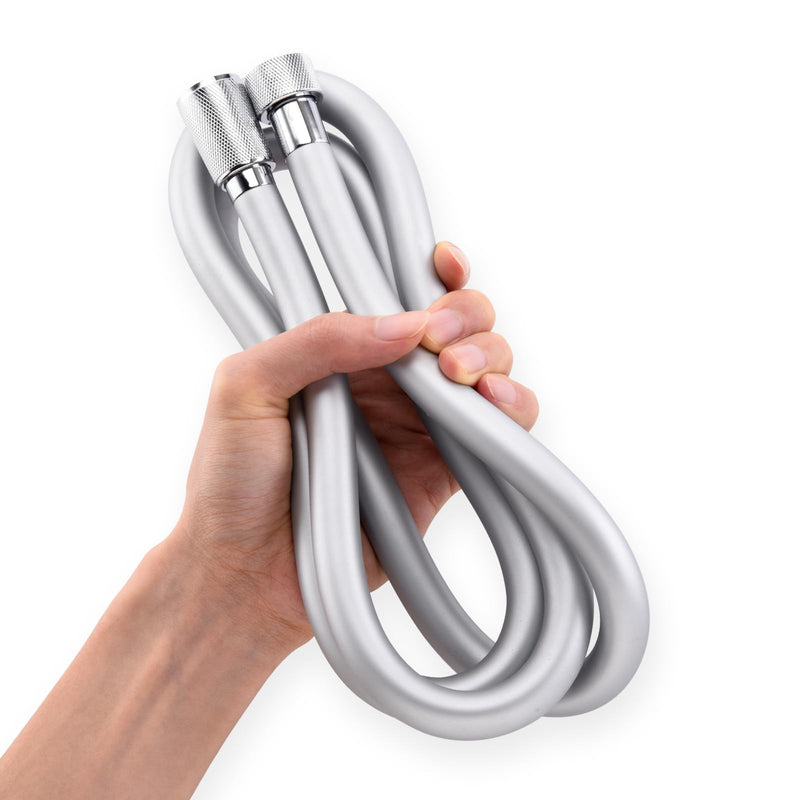 Silicone Shower Hose 59 Inches Explosion Proof Anti Winding Shower Head Hose Used In Showerheads Spray Bidet Rv Outside Shower Hose Replacement Shower Hose Extra Long Handheld Hose(59 Inches Silvery) Silver