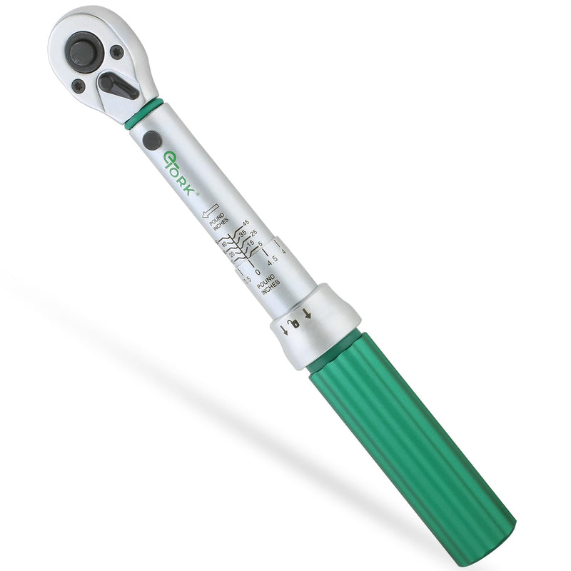 eTORK 1/4 Torque Wrench with Magnetic Lock System, Inch Pound Torque Wrench (5-50 in-lb)(0.6-5.6 Nm), Digital-Quality Precision, Professional Mechanic Tool Set for Automotive & DIY - 1/4" Drive 5-50 in.-lb 1/4-Inch