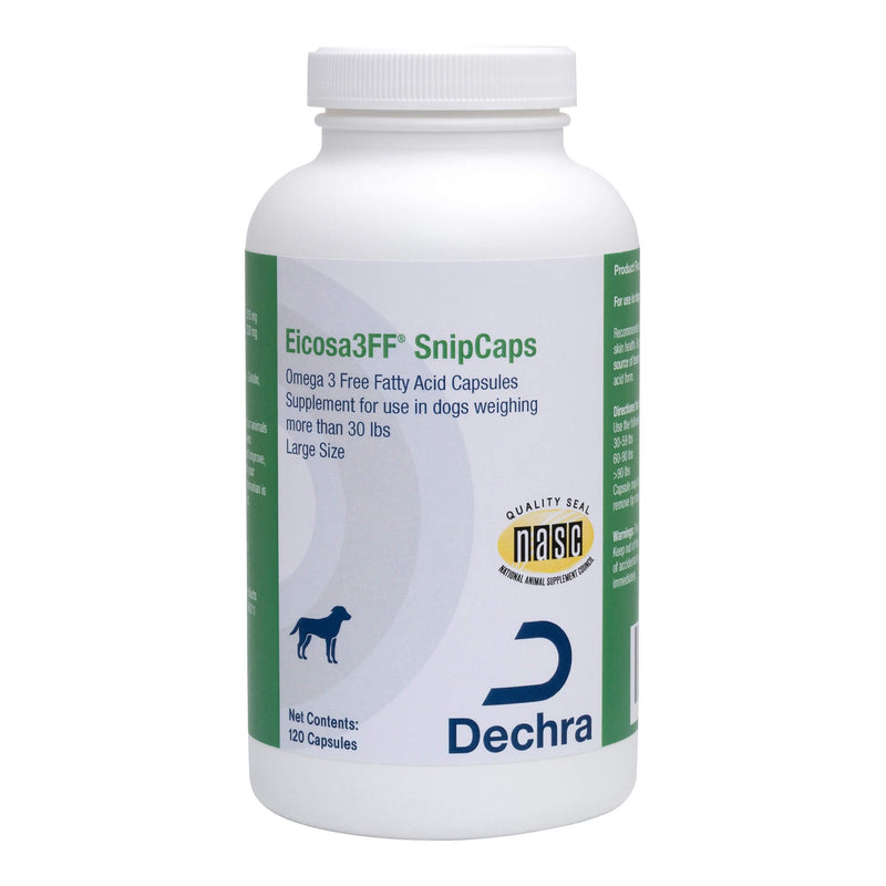 SnipCaps Omega 3 Free Fatty Acid Capsules for Dogs - Large, 120 ct - PawsPlanet Australia