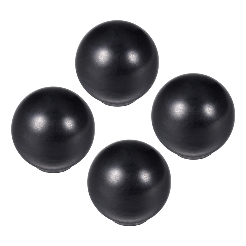 Thermoset Ball Knobs, M5 Female Thread 16mm Diameter, Plastic Metric Hand Screw Grip Black - (Applications: for Lathe Machinery Lever Handle), 4-Pieces M5 x 16mm