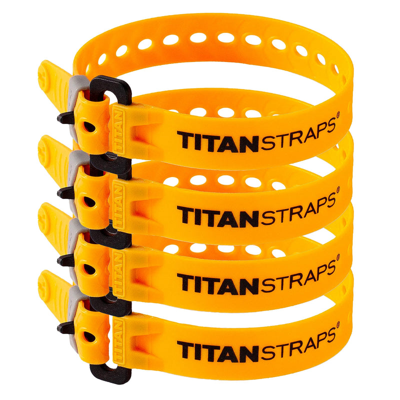 Titan Utility Straps – Mini Straps Set to Organize Computer Cables, Arts & Crafts, and Fishing Rods (10" Length / 4-Pack, Sunflower) 10" Length / 4 Pack