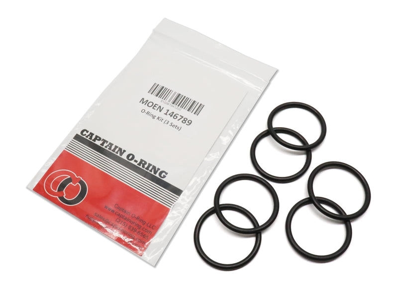 Captain O-Ring – Replacement 146789 O-Rings for Specific Moen Single-Handle Lever Kitchen Faucets (3 Sets, 6 orings)