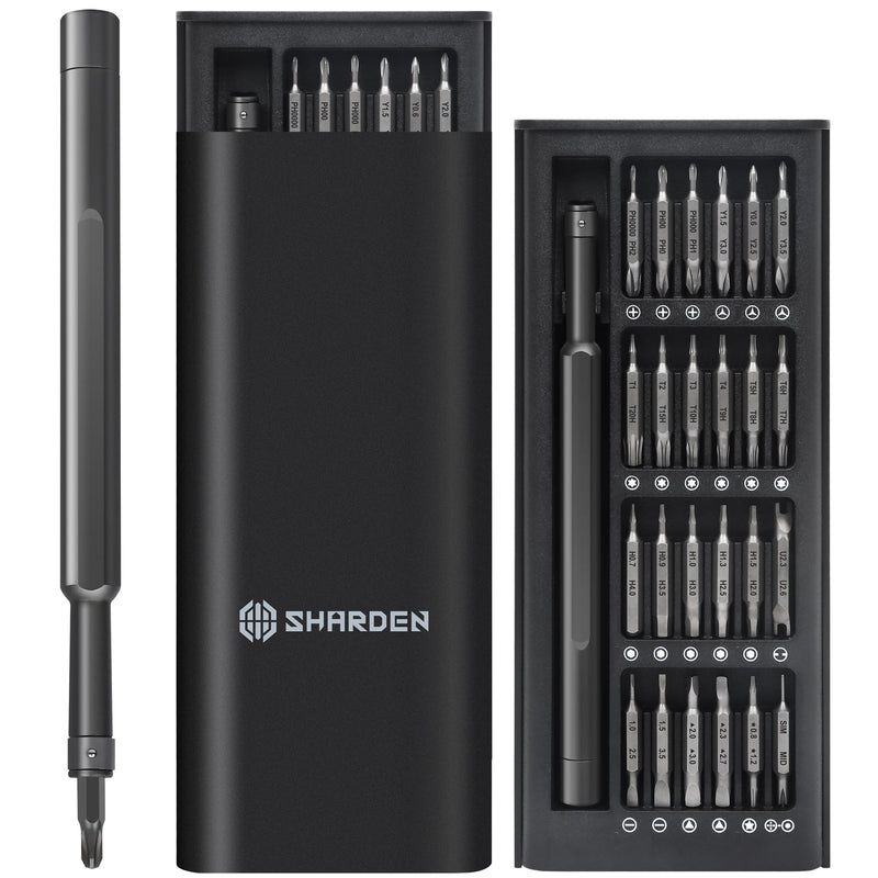 Precision Screwdriver Set 49 in 1 SHARDEN Small Screwdriver Set Magnetic Repair Tool Kit for Laptop, iPhone, Cell Phone, PC, MacBook, Tablet, Computer, PS5, PS4, Xbox, Electronic, Glasses, Watch 49 in 1 Black