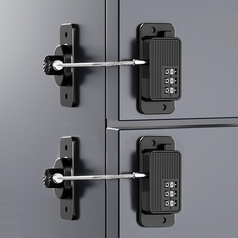 Heavy Duty Combination Refrigerator Lock (2 Pack) - Cabinet Locks Baby Proofing, No Drilling Adhesive Fridge Locks, for Fridge, Cabinets, Drawers, Window and Child Safety Cabinet Lock Black 2pcs - NewNest Australia