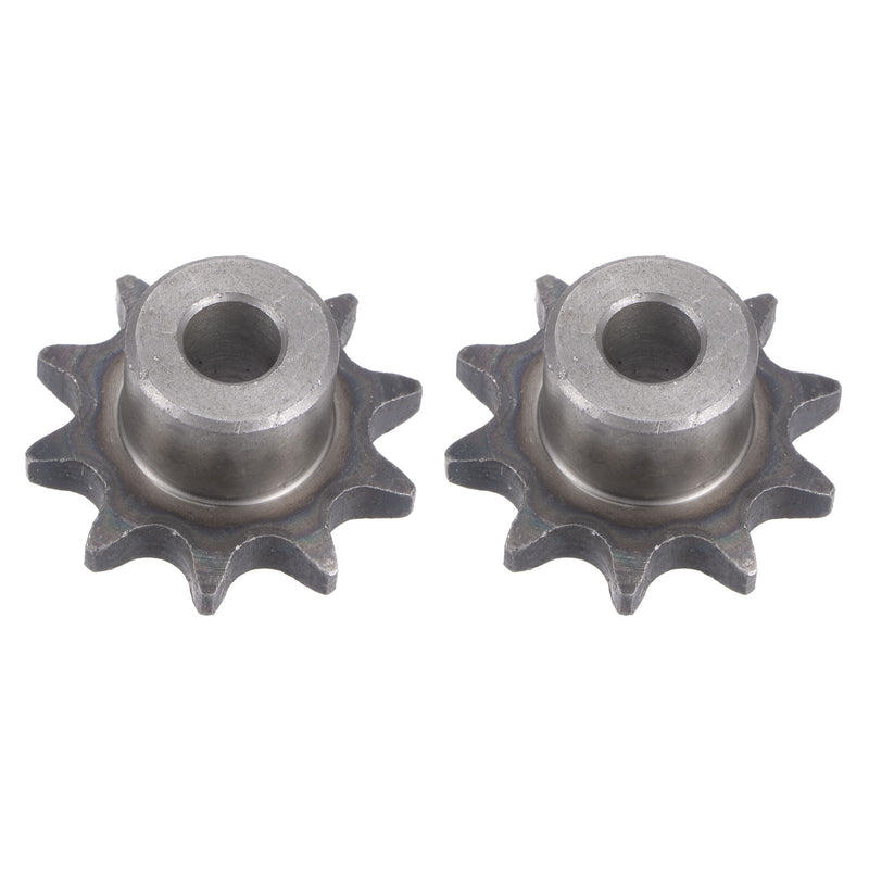 uxcell Chain Roller Sprocket, 10mm Bore 1/2" Pitch 10 Tooth Single Strand Type B Chain Sprocket, A3 Carbon Steel Roller Chain Sprocket for ISO 08B Chain, 2Pcs 45mmx10mm