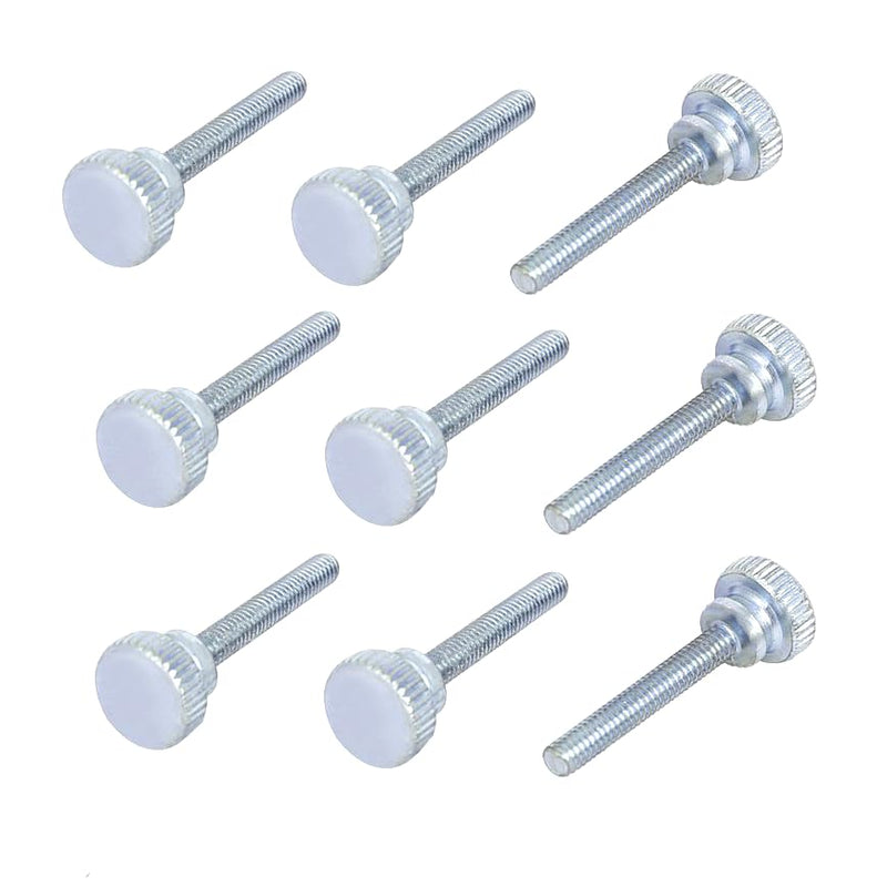M4 x 25mm Flat Knurled Head Fully Threaded Thumb Screws Bolts Fastener, Thumbscrew Threaded Knurled Grip Knobs Thumb Screw, 20pcs M4 x 25mm