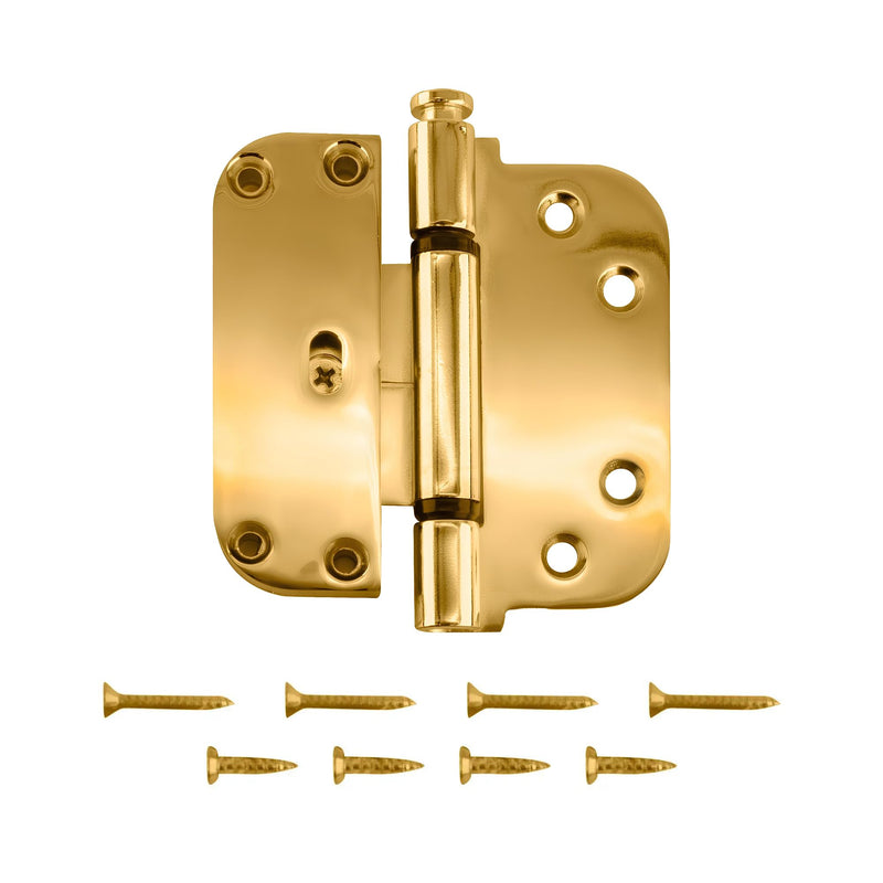 Brixwell 56-223pb Adjustable Guide Hinge Polished Brass Flat Leaf with NRP Pin
