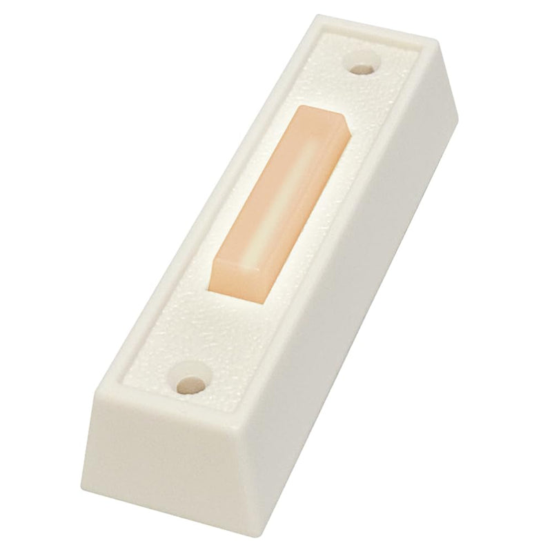 LED Lighted Doorbell Button Push Switch Wall Mounted For Chime Ring (WHITE) WHITE