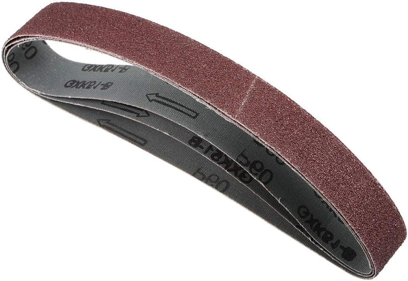 1-1/8" x 21 Inch Sanding Belt for Finishing Metal Drywall Polishing Sharpening 60 Grit 3pcs 3pcs 60 Grit