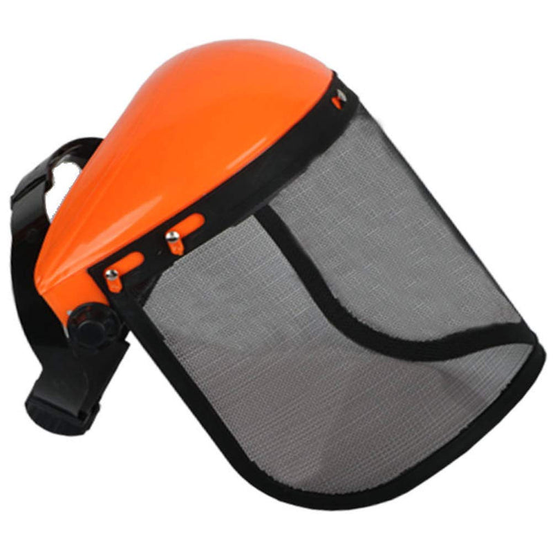 Mesh Safety Helmet, Full Face Safety Helmet Hat Shield Protect with Mesh Visor for Industrial Chainsaw Gardening Logging Brushcutter Forestry Shield Protection, Mesh Mower Helmet (Red)