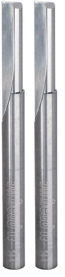 Freud 03-144: 1/4" (Dia.) Single Flute Straight Bit with 1/4" Shank, 3" Overall Length (Pack of 2) 1 Count (Pack of 2)