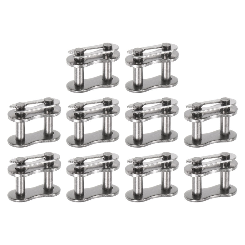 uxcell 10Pcs #40 Chain Master Connector Link Roller 1/2" Pitch Stainless Steel Standard Connecting Split Links for 08A Chain 1/2-inch