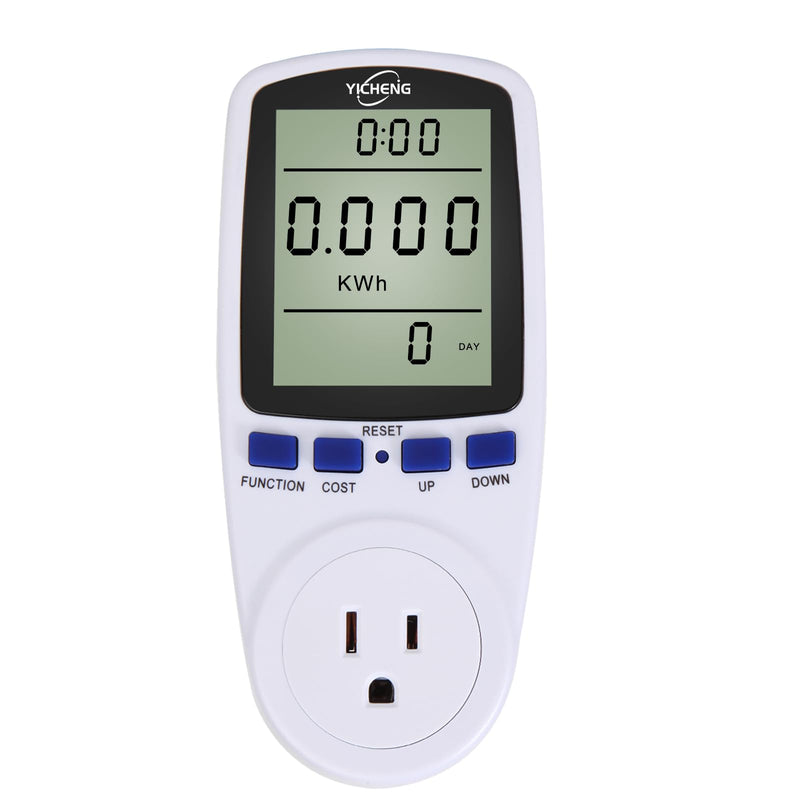 Electrical Usage Monitor,Watt Meter,Power Meter,Wattage Meter,Energy Voltage amp Meter Tester with,Overload Protection,7 Modes Display (no Backlight) no backlight