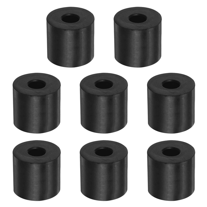HARFINGTON 8pcs Rubber Spacer 1.2 Inch OD 0.4 Inch ID 1.2 Inch Thick Neoprene Round Anti Vibration Isolation Pads Isolator Rubber Washers Bushings for Home Cars Boat Accessories, Black 10mm x 30mm x 30mm
