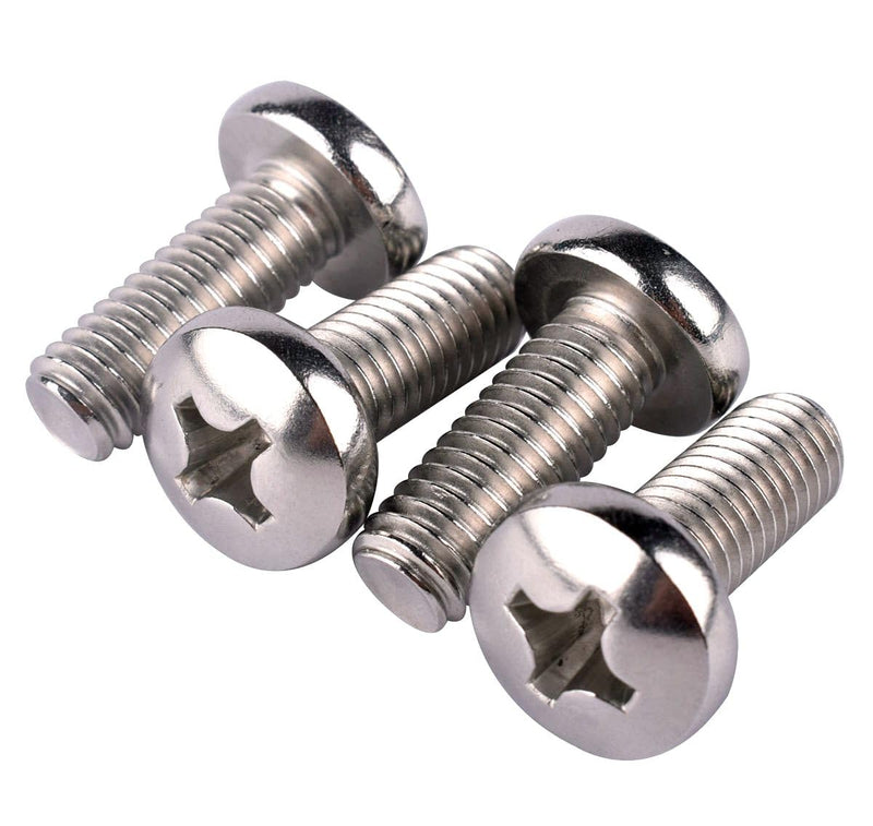 50Pcs #8-32 x 1/4" Pan Head Machine Screw Phillips Bolt, 304 Stainless Steel 18-8, Full Thread #8-32 x 1/4" (50 Pcs)
