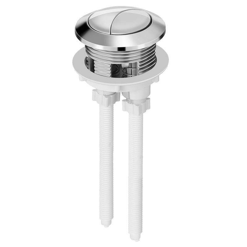 Osaladi Dual Flush Toilet Water Tank Push Button Rod Replacement Silver Plastic Toilet Button for Most Cistern Lid Holes Easy Install Flush Kit for Glacier Bay