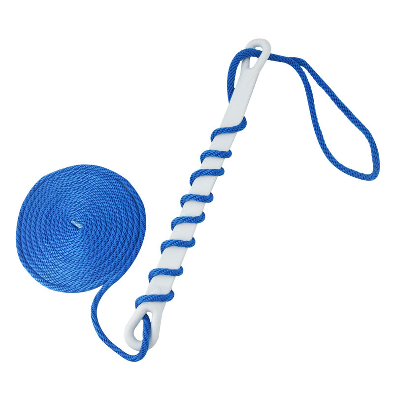 Marine Dock Line Boat Mooring Snubbers Kit, 3/8" x 20' Dock Line with 12” Eyelet and Mooring Snubber (21-3/4" Length), 1920lbs Tensile Strength(Blue) blue 3/8"*20'