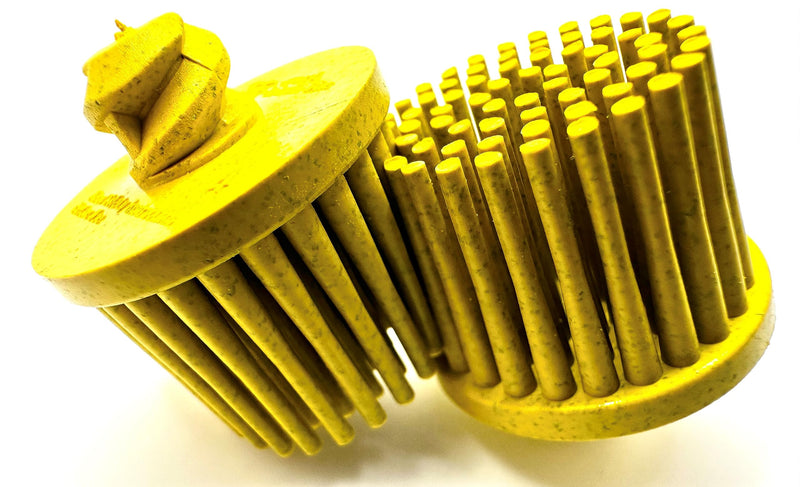 5 Pack 1" 80 Grit Yellow R-Type Bristle Disc | Ceramic-Aluminum Oxide Abrasive Bristle Disc with Quick Change Roll Lock | Compatible with Roloc Holders | Pack of 5 | Yellow 1" 80 Grit (Yellow) 5.0