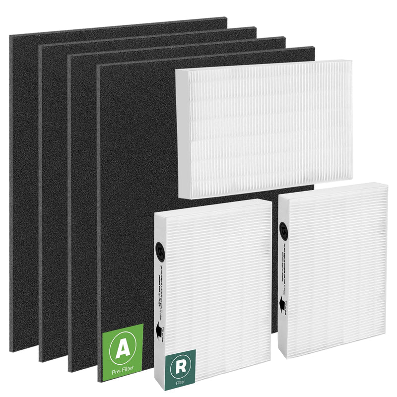 HPA300 HEPA Filter Replacement for Honeywell Air Purifier HPA300 Series,3 True HEPA Filter R and 4 Activated Carbon Prefilter A,Compared to HRF-R3 3 True HEPA Filter R and 4 Activated Carbon Prefilter A