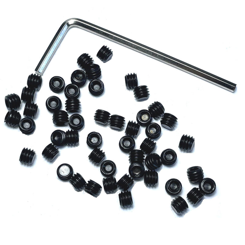 50pcs Set Screws M4 x 3mm 304 Stainless Steel Allen Head Hex Socket 4X3mm Set Screws Grub Hex Head Sockets with M2 Allen Wrench.(3mm Length)