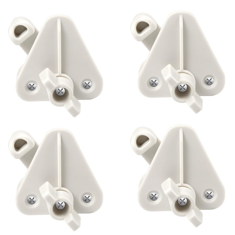 Pontoon Gate Latch Replacement Kit, 4pcs Pontoon Gate Latch Fits 1-1.25 inch Square Frames Boat Door Latches Fits Left and Right Hinged Doors Includes Hardware