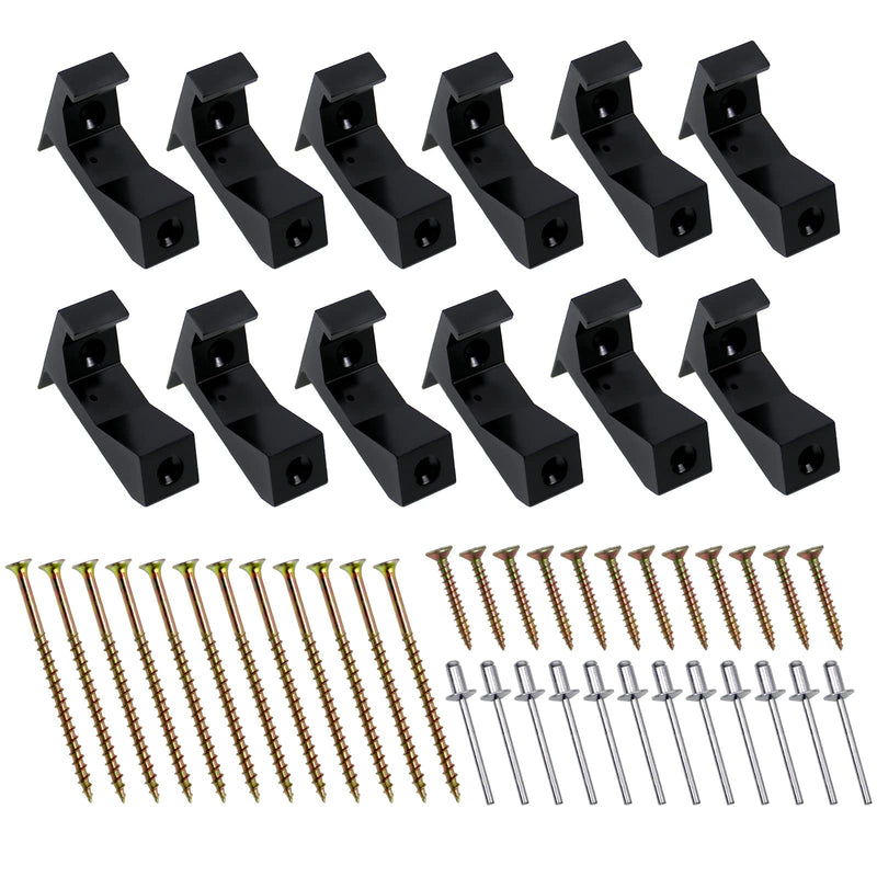 Relief Wood Floor Repair Kit Can be Safely Used on Any 5/8 inch or Thicker subfloor(Black,12 Pcs) Black 12