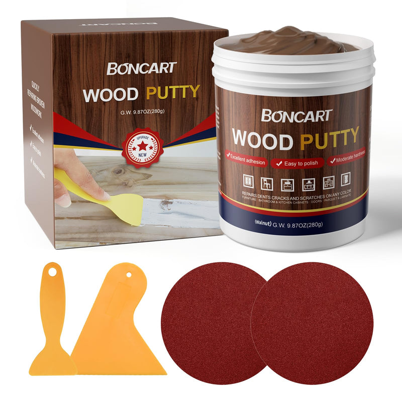Boncart Wood Filler, 9.87 OZ Walnut Wood Putty