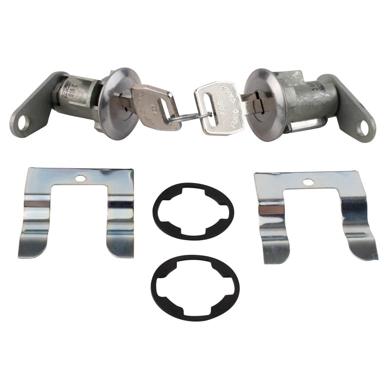 TRQ Door Lock Cylinder Set Compatible with 1978-1991 Ford 1978-1990 Mercury