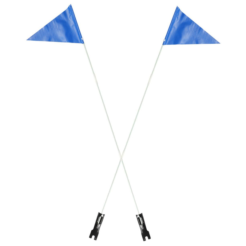 Kisangel 2Sets Bike Flags With Pole Reflective Flagpole Safety Cycling Flag Bicycle Flag Kit Safety Flag Banner for Sign Warning Flag Riding