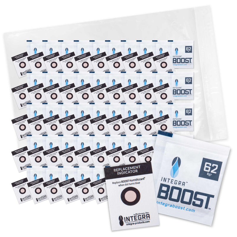 Integra Boost 62% RH 2-Way Humidity Control Pack, 8g, Pack of 50