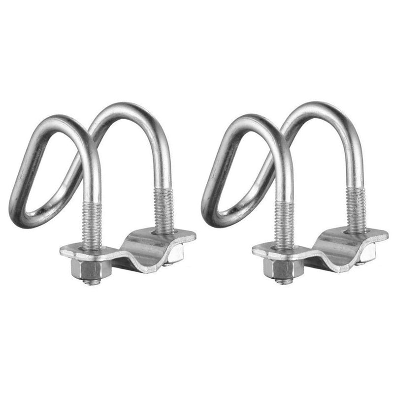 6 Pcs Cross-Connector Pipe Clip Galvanized Steel Cross Pipe Clamp Cross Tube Buckle Fits Pipes OD 2" and 2" - Dependable Stability Guaranteed! 6pcs 2"-2"