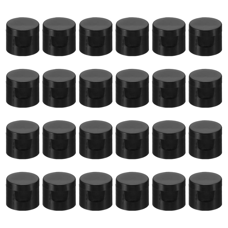 PATIKIL Twist Bottle Caps, 24Pcs 20/410 Squeeze Flip Bottle Cap Replacement Caps for Glue Dispensing Bottles Dispensing Caps Paint Bottles, Black 20mm