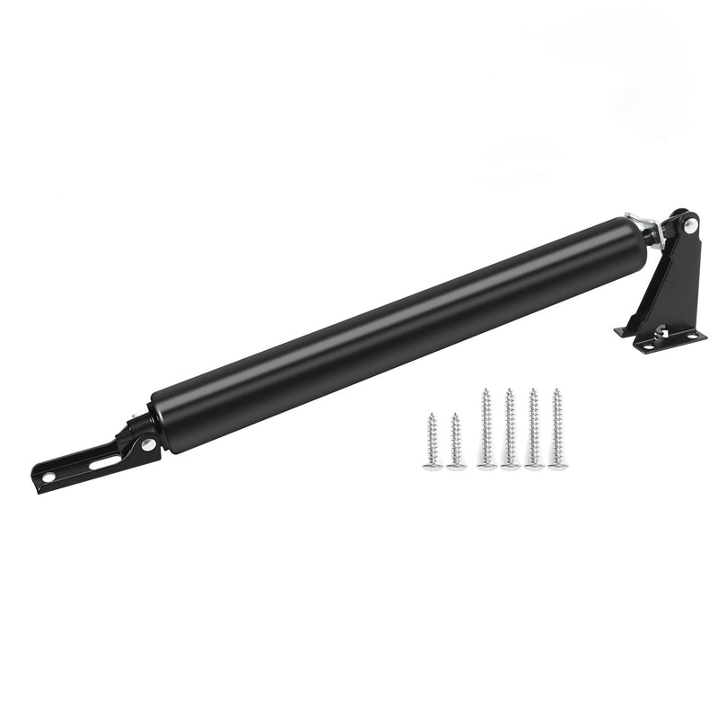 Screen Door Closers Kit,Storm Door Closer, Pneumatic Door Closer Bracket Adjustable Closing Door Cushion Speed, Stable Door Closer System, Screen Door Opener and Closer 1Pack(Black) 1 Pack (Black)
