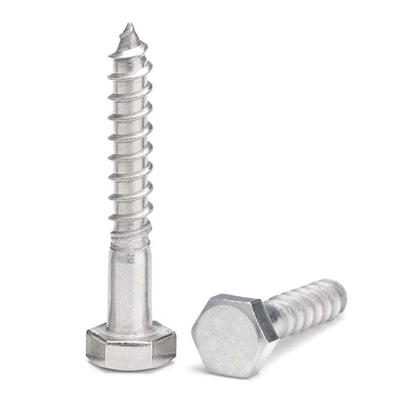 1/4 X 1-1/2" Hex Head Lag Screws Bolts, 304 Stainless Steel 18-8, Hexagon Head Wood Screws Hex Lag Screws, Pack of 20 1/4 X 1-1/2"