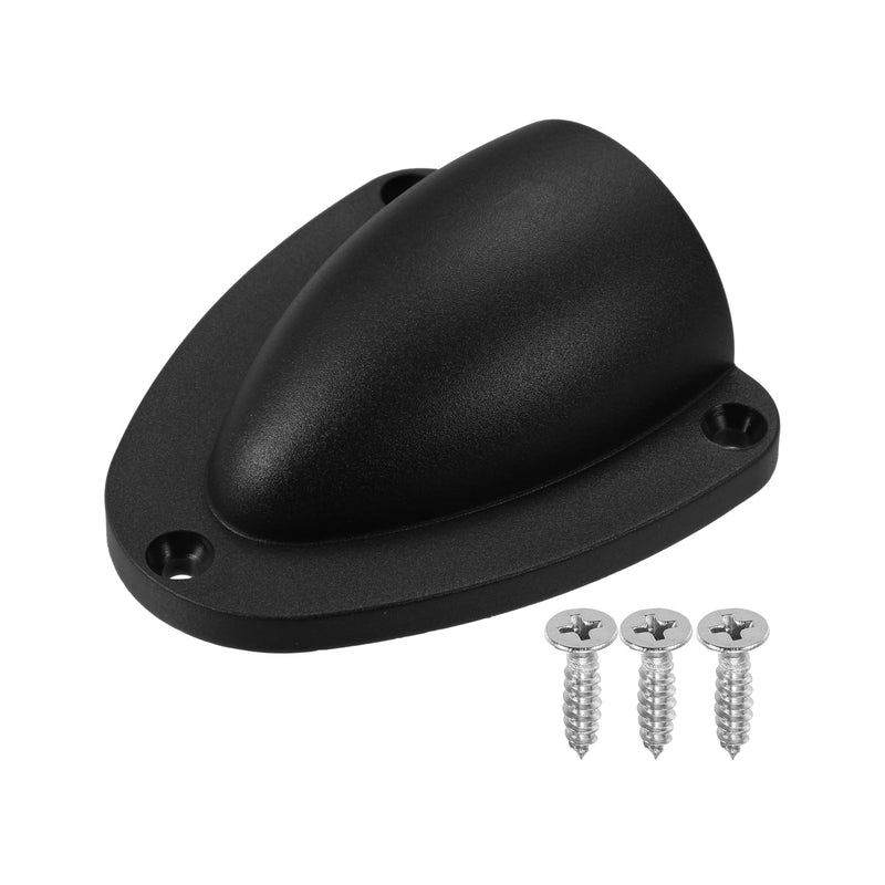 X AUTOHAUX 2.91"x2.64"x1.02" Marine Boat Wire Cover Transducer Wire Cable Cover Clam Shell Vent Wire Cover Black