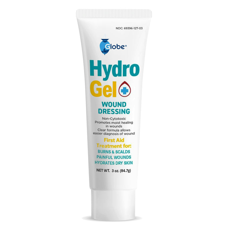 Globe (3 oz Tube Hydrogel First Aid Wound Dressing, Antiseptic Gel for Minor Cuts, Wounds, Scrapes, Rashes, Sunburns & Skin Irritations, Soothing & Moisturizing Solution, Rapid & Active Protection. 3 Ounce