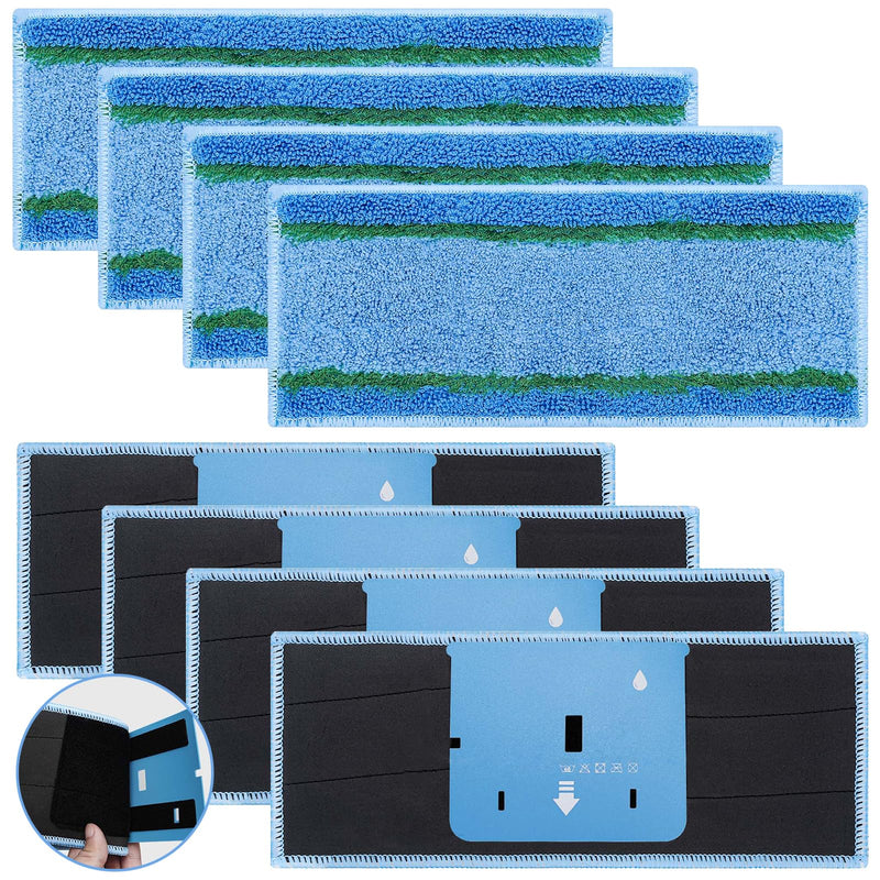 8 Pack Upgraded M6 Wet Mopping Pads for iRobot Braava Jet M6 Series (6110) (6012) (6112) (6113) Ultimate Robot Mops, New Sticky Design, Detachable, Washable and Reusable M6 Pads Accessories Parts 8 Pads-Upgraded