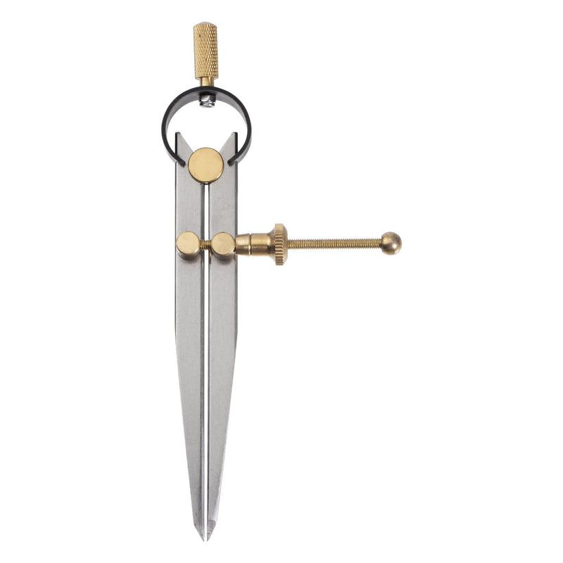 HARFINGTON Spring Joint Caliper 5 inch / 125mm Steel Spring Divider Caliper with Brass Fulcrum for Metalworking Geometry Drawing Woodworking, Flat Leg