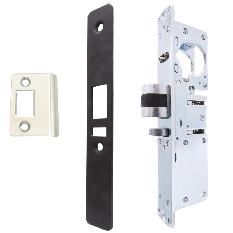 elox Narrow Stile Aluminum Door Mortise Deadlatch Lock, Handing Reversible Latch, 31/32" Backset, w/Bronze Duronodic Finish faceplate DU