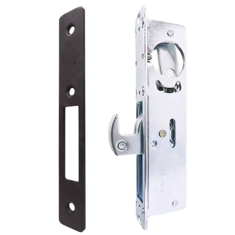 elox Storefront Narrow Stile Mortise Door Lock Hookbolt, 31/32 Backset, w/Bronze Duronodic Finish faceplate DU