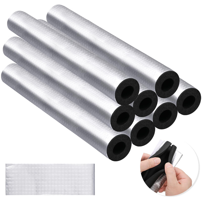 8 Pcs Pipe Insulation Foam Tube,Self Adhesive Pipe Wrap Foam Tube Antifreeze Heat Preservation for Winter Outside Pipes, Irrigation Pipe, Spigot, Water Heater Pipes (1.3 Ft x 0.6 in) 8 Pcs