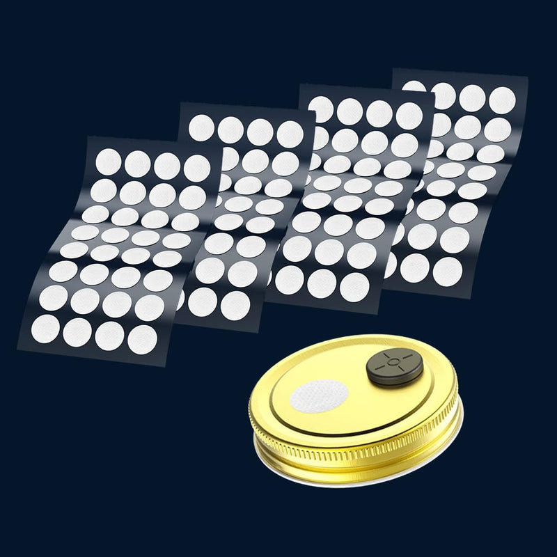 Mushroom Growing Supplies 0.25 μm - 128Pcs 20mm Filter Filter Disc Mushroom Applied Under Wide Mouth Jar Lid for Mushroom Cultivation 20mm-128pcs