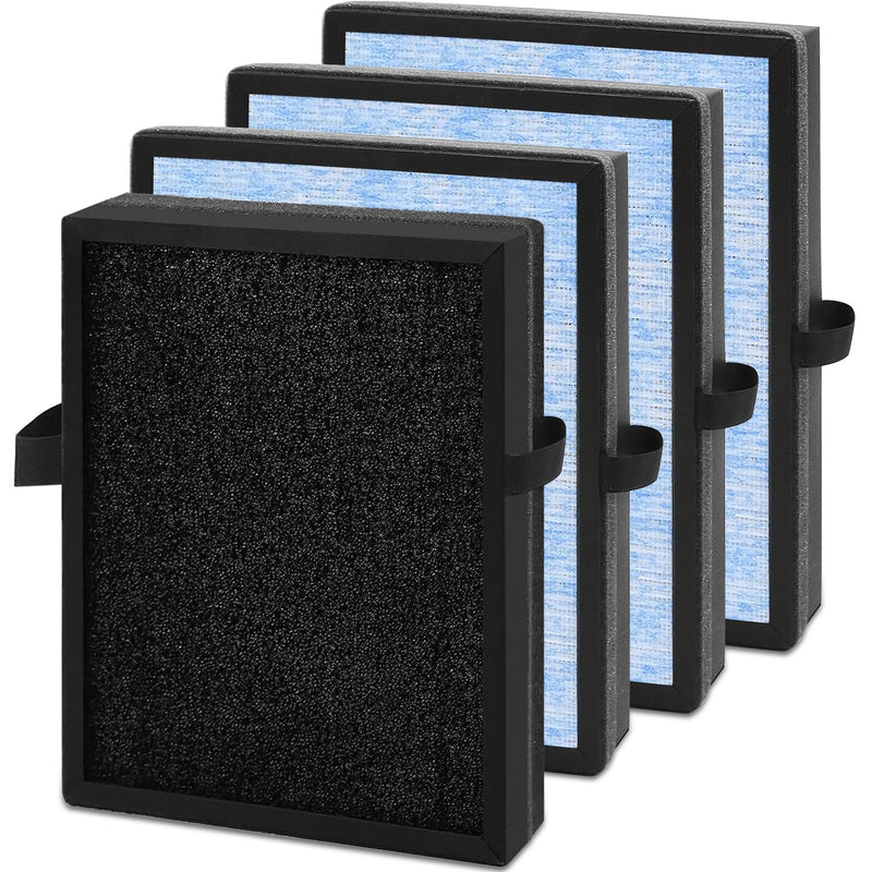 MK04 Air Filter Replacement Compatible With Aroeve MK04 MG04-JH Air Filter Replacement For Pet Dander,4 Pack Replacement Filter For Bedroom And Office, Compared to Part #MK04LX 4 Count(Pack of 1)